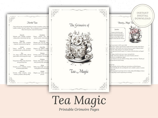 Tea Magic - Witch's Brew, Magical Tea, Tea Spell, Witch Tea, Book of Shadows, Digital Grimoire, BOS Pages, Witch Journal, Tea Guides