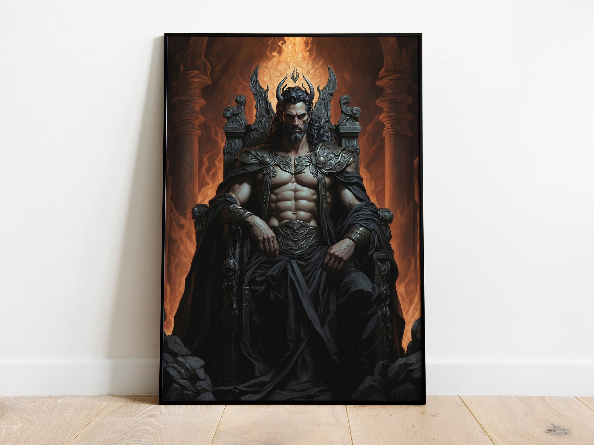 Hades Digital Art - God of the Underworld, God of the Dead, King of the Underworld, Hades Wall Painting Art, Greek Mythology, Hades Painting