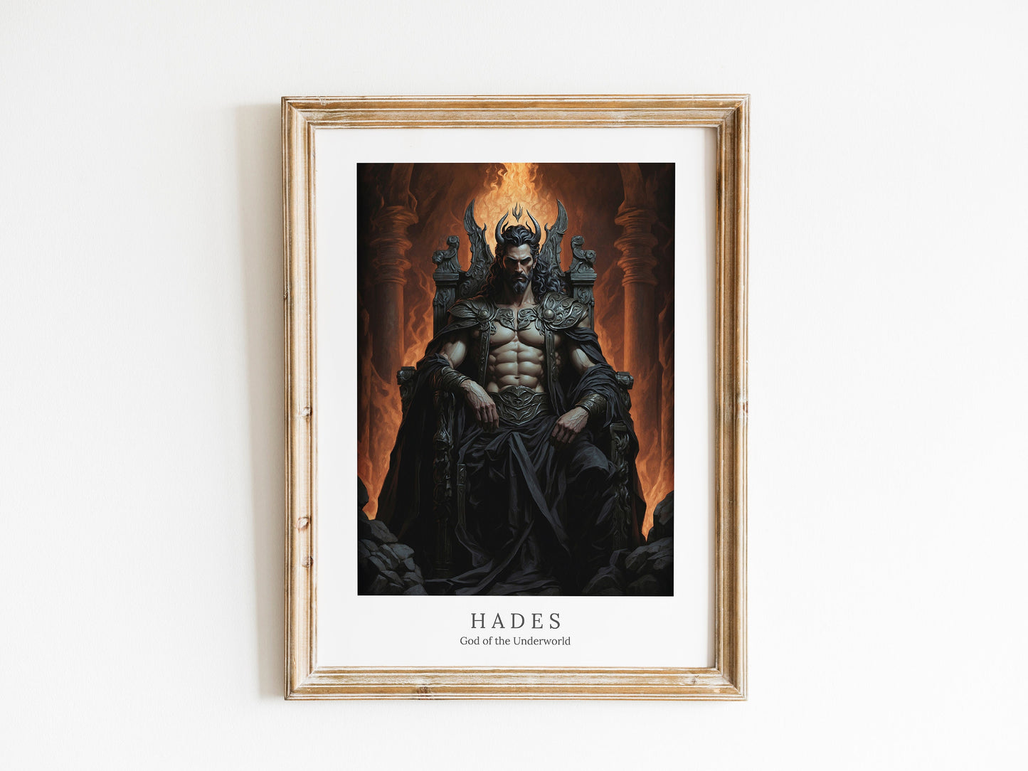 Hades Digital Art - God of the Underworld, God of the Dead, King of the Underworld, Hades Wall Painting Art, Greek Mythology, Hades Painting