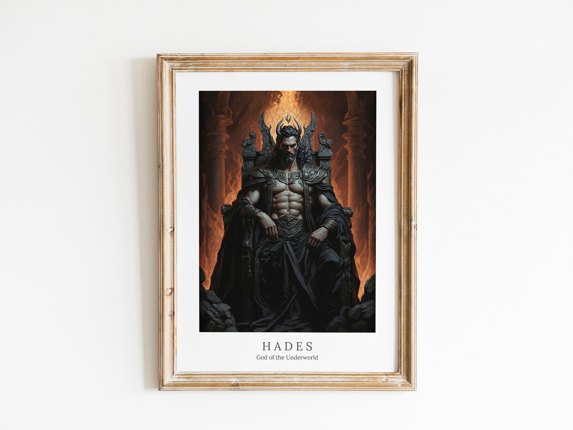 Hades Digital Art - God of the Underworld, God of the Dead, King of the Underworld, Hades Wall Painting Art, Greek Mythology, Hades Painting
