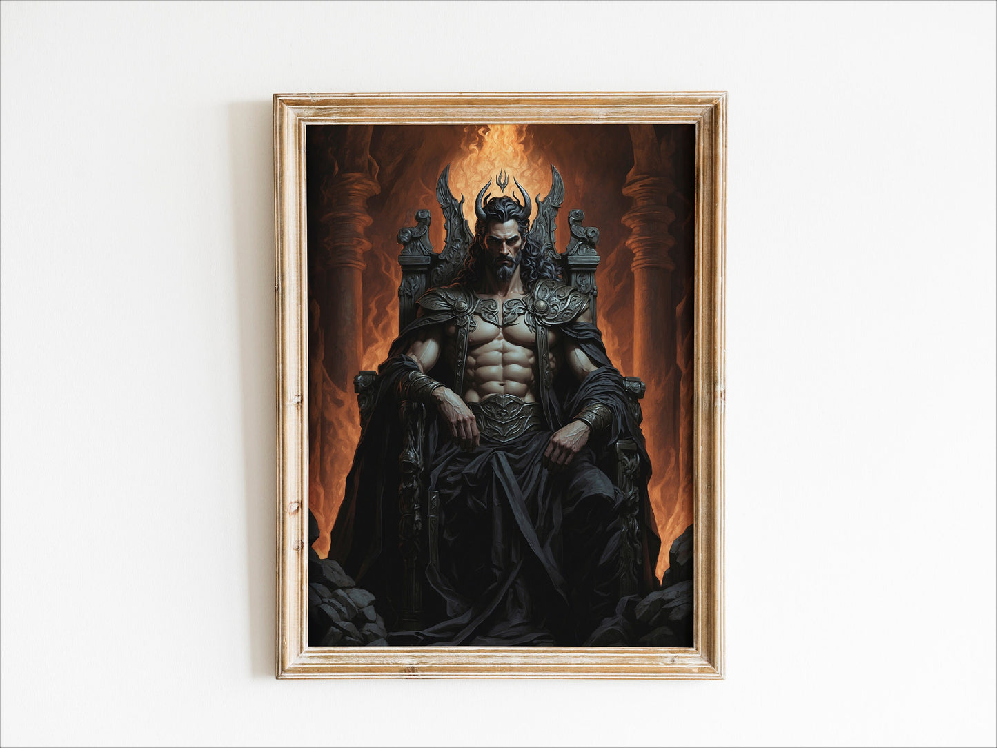 Hades Digital Art - God of the Underworld, God of the Dead, King of the Underworld, Hades Wall Painting Art, Greek Mythology, Hades Painting