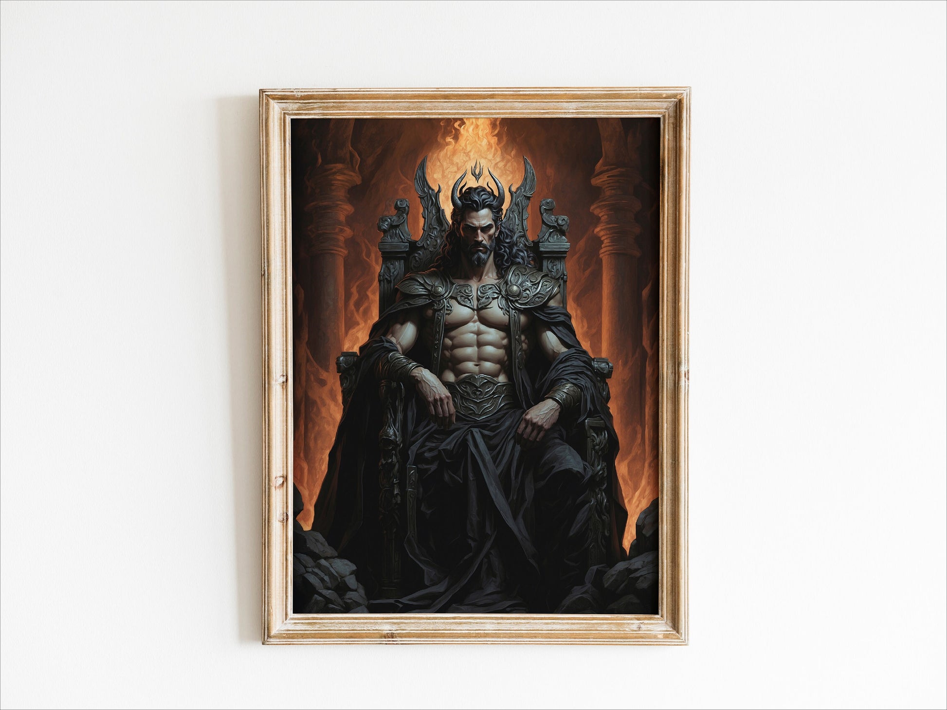 Hades Digital Art - God of the Underworld, God of the Dead, King of the Underworld, Hades Wall Painting Art, Greek Mythology, Hades Painting