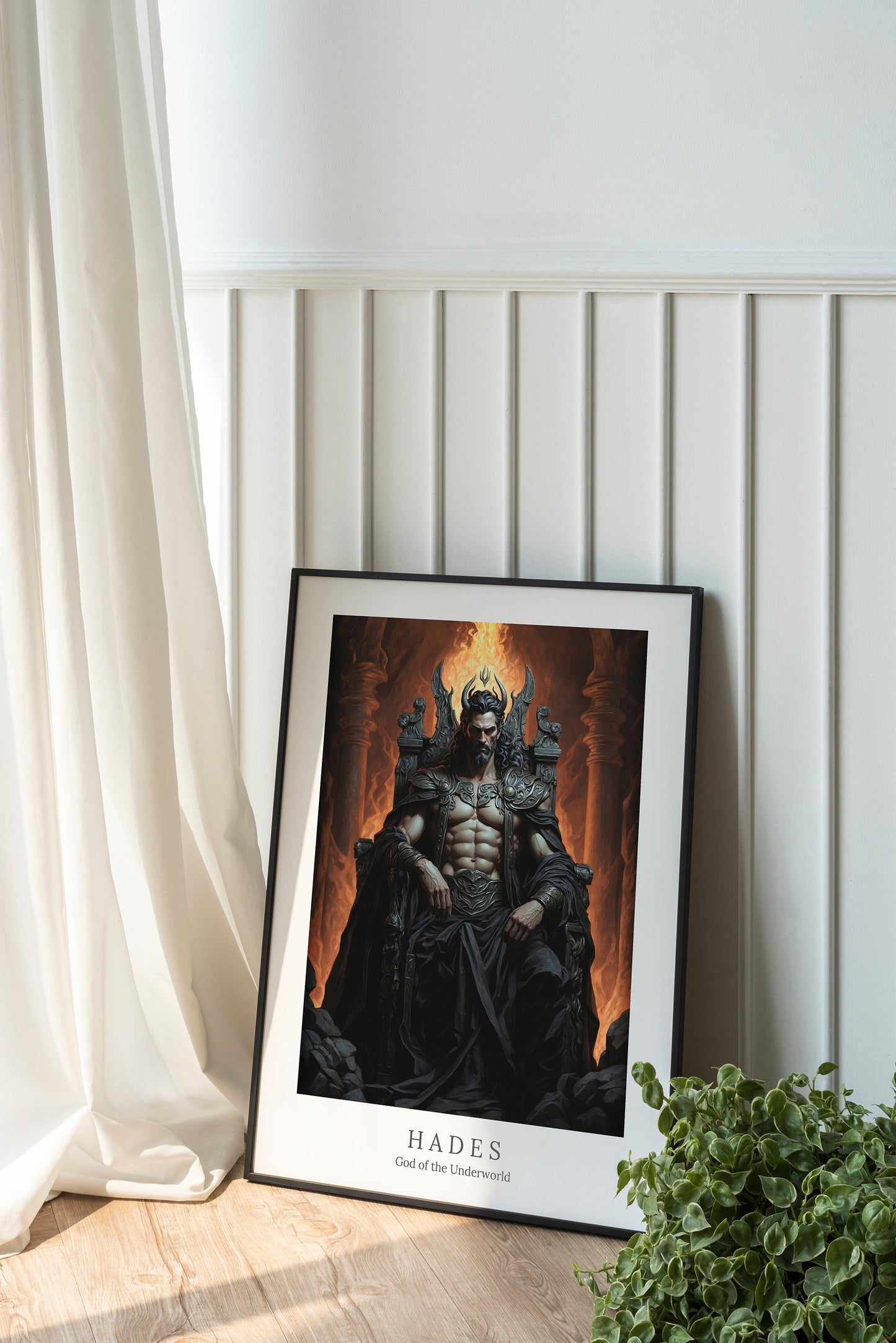 Hades Digital Art - God of the Underworld, God of the Dead, King of the Underworld, Hades Wall Painting Art, Greek Mythology, Hades Painting