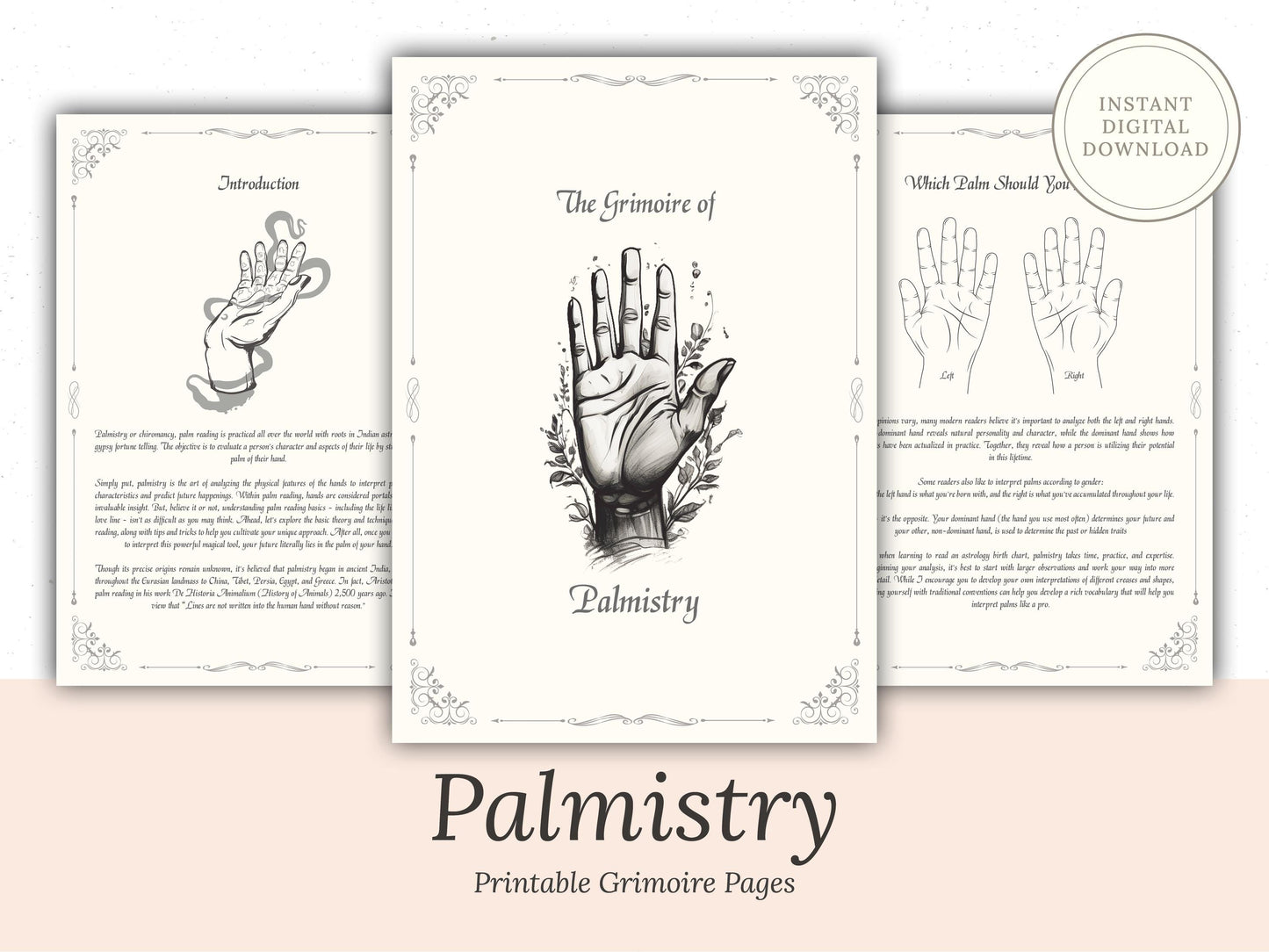 Palmistry Grimoire, Basics Of Palm Reading, Witch Journal Grimoire Pages, Book Of Shadows Pages, Palm Reading Guide, Beginner Palmistry