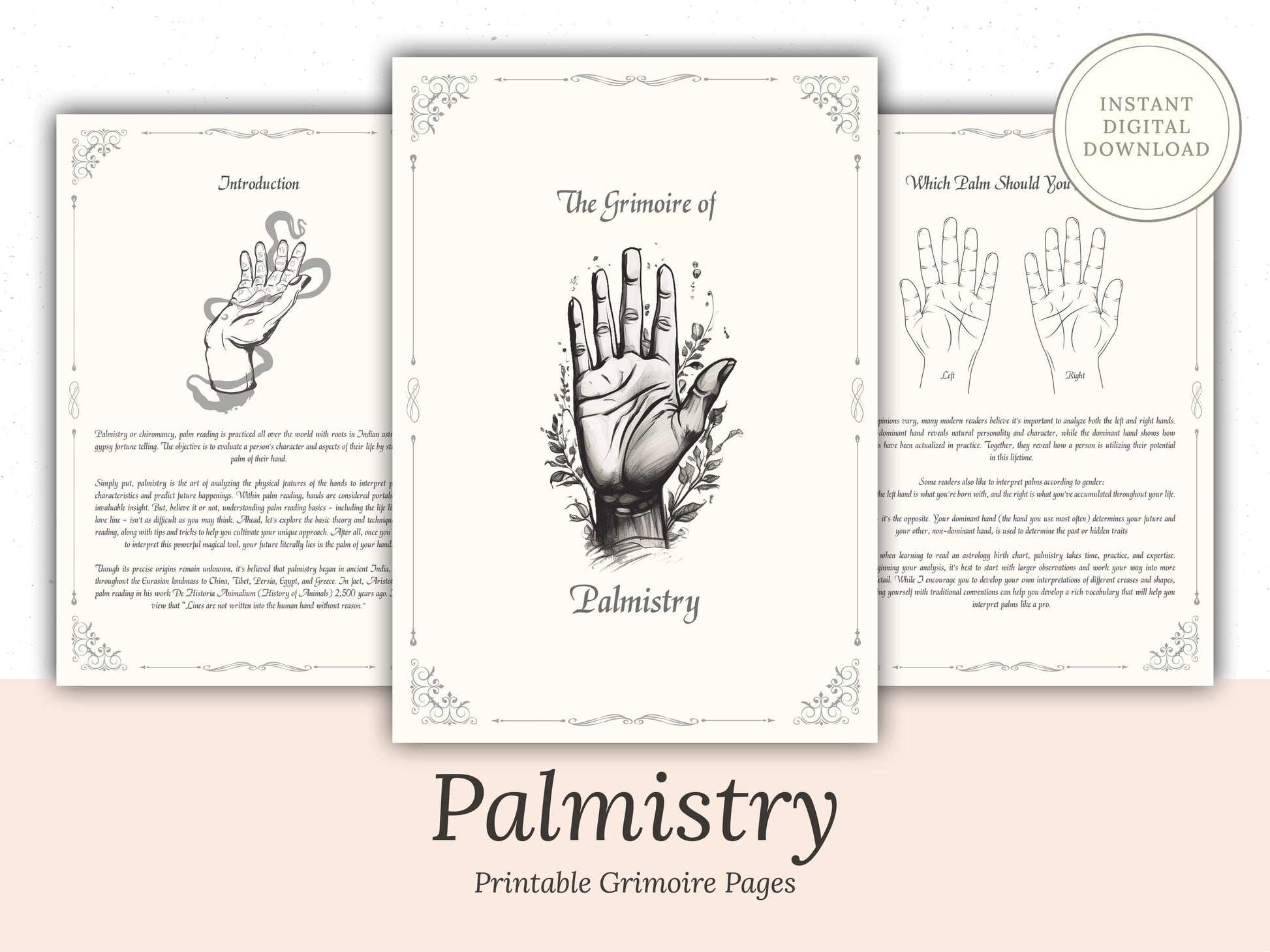 Palmistry Grimoire, Basics Of Palm Reading, Witch Journal Grimoire Pages, Book Of Shadows Pages, Palm Reading Guide, Beginner Palmistry