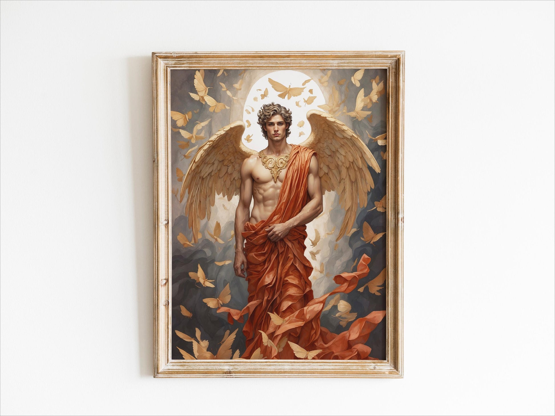 Eros Digital Art - God of Passion, Lust, Fertility, Love, Greek God Art, Greek Mythology, Cupid Painting, Olympian God, Altar Decor