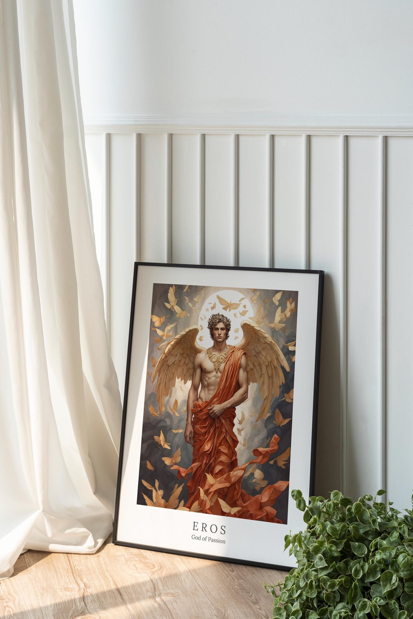 Eros Digital Art - God of Passion, Lust, Fertility, Love, Greek God Art, Greek Mythology, Cupid Painting, Olympian God, Altar Decor