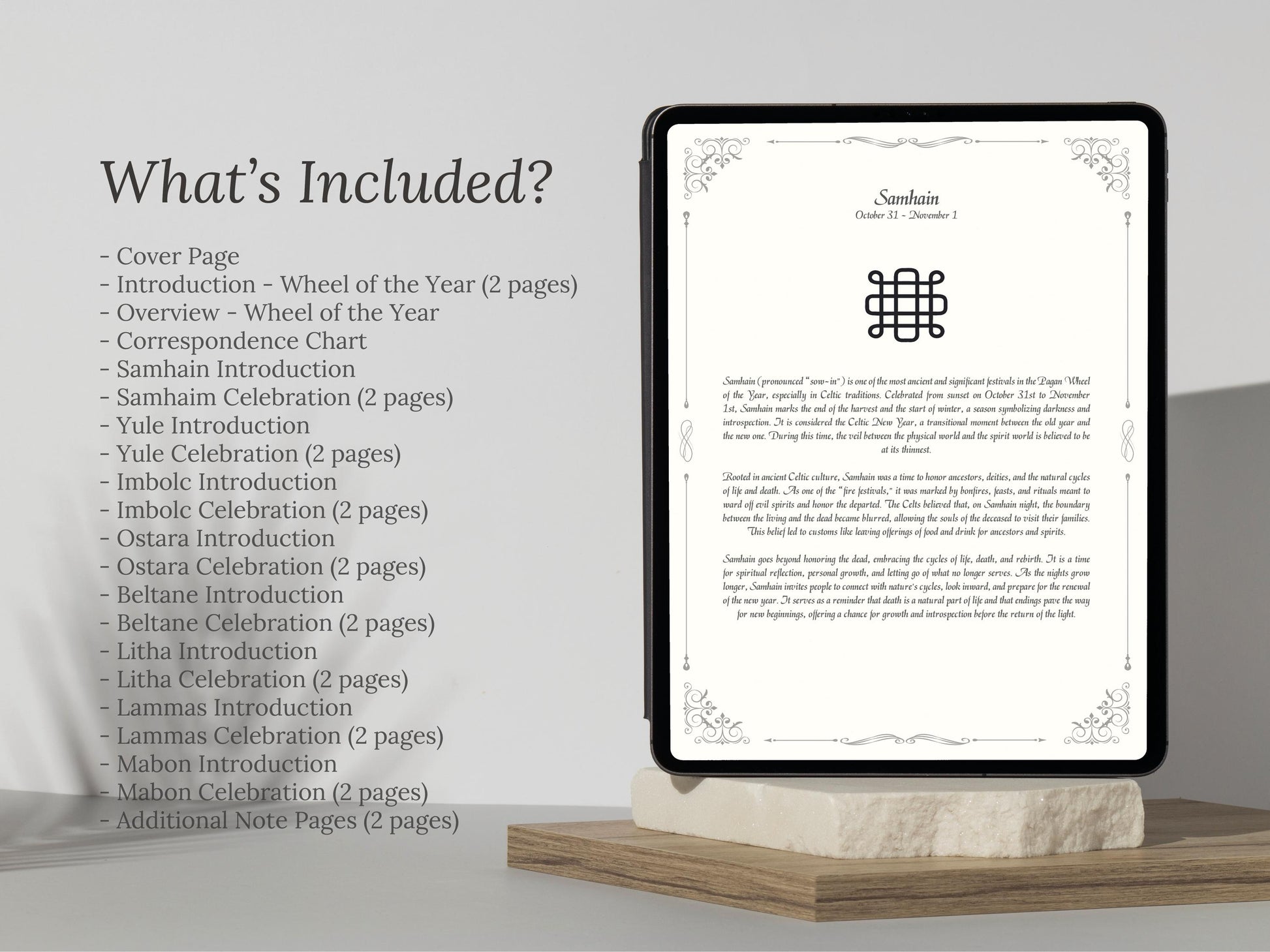 Wheel of the Year - Rituals and Ceremonies, Printable Grimoire Pages, Book of Shadows, Sabbats, Pagan Tradition, Witch Festival, Wicca