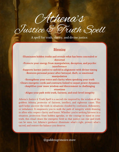 Athena’s Justice & Truth Spell