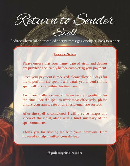 Return to Sender Spell