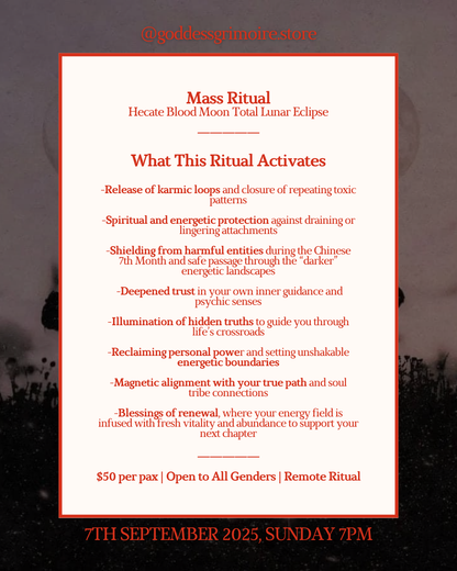 Mass Ritual - Hecate Blood Moon Total Lunar Eclipse Portal