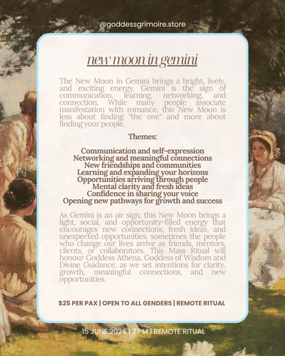 Gemini New Moon Mass Ritual