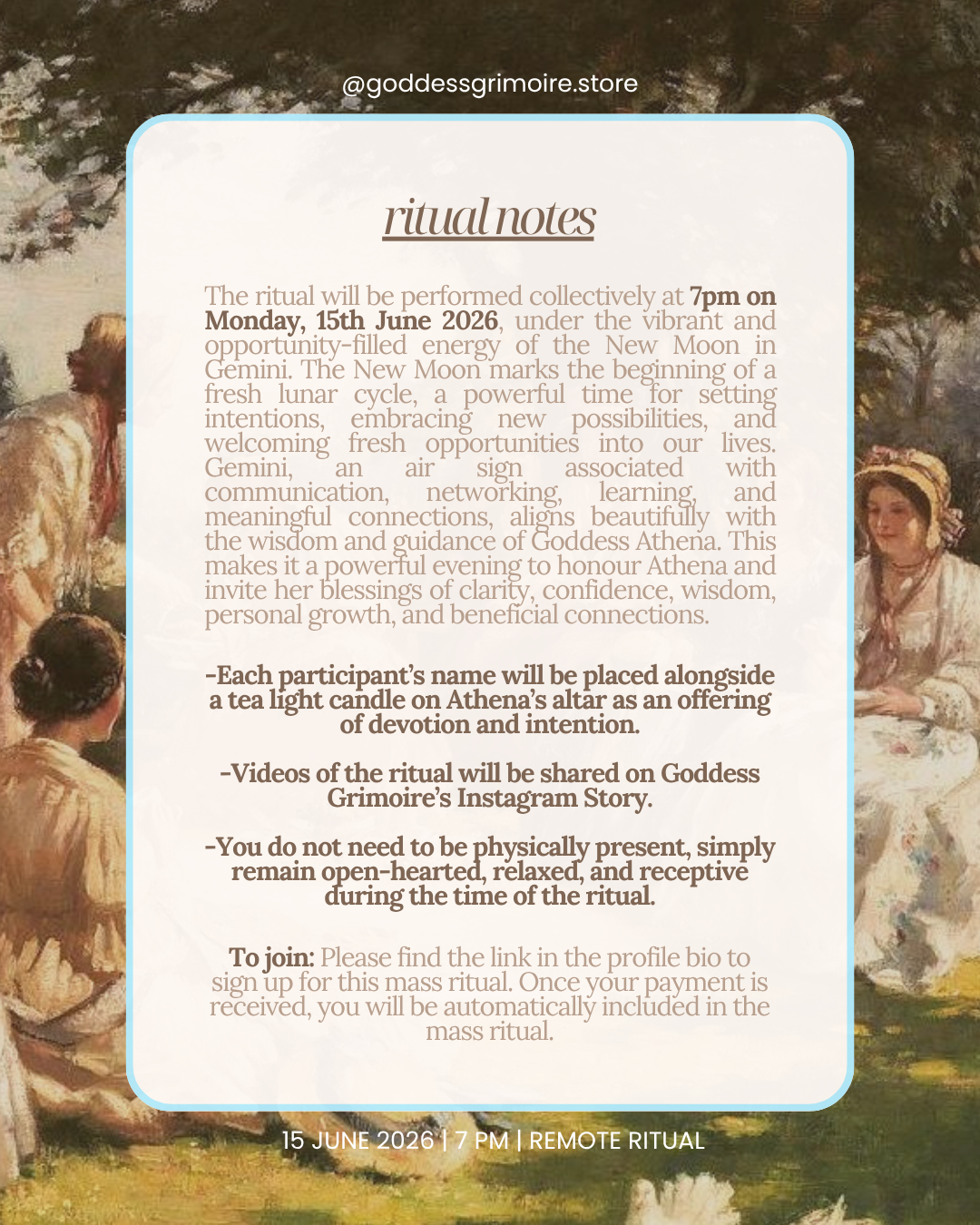 Gemini New Moon Mass Ritual