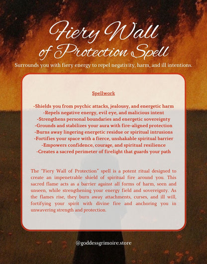 Fiery Wall of Protection Spell
