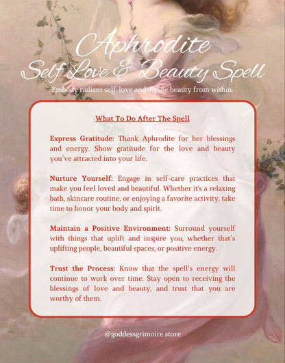 Aphrodite Self Love and Beauty Spell