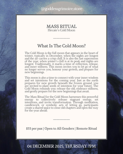 Mass Ritual - Hecate’s Cold Moon Mass Ritual