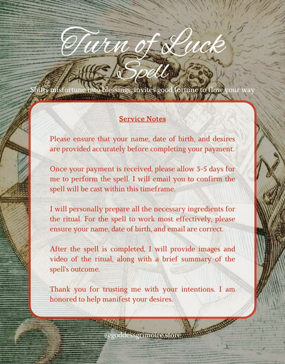 Turn Of Luck Spell