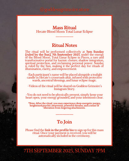 Mass Ritual - Hecate Blood Moon Total Lunar Eclipse Portal