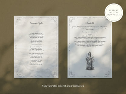 Apollo - God of the Sun - Grimoire Pages