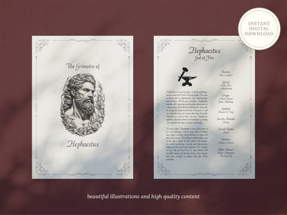 Hephaestus - God of Fire - Grimoire Pages