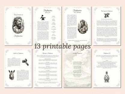 Hephaestus - God of Fire - Grimoire Pages