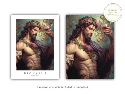 Dionysus - God of Wine - Digital Art