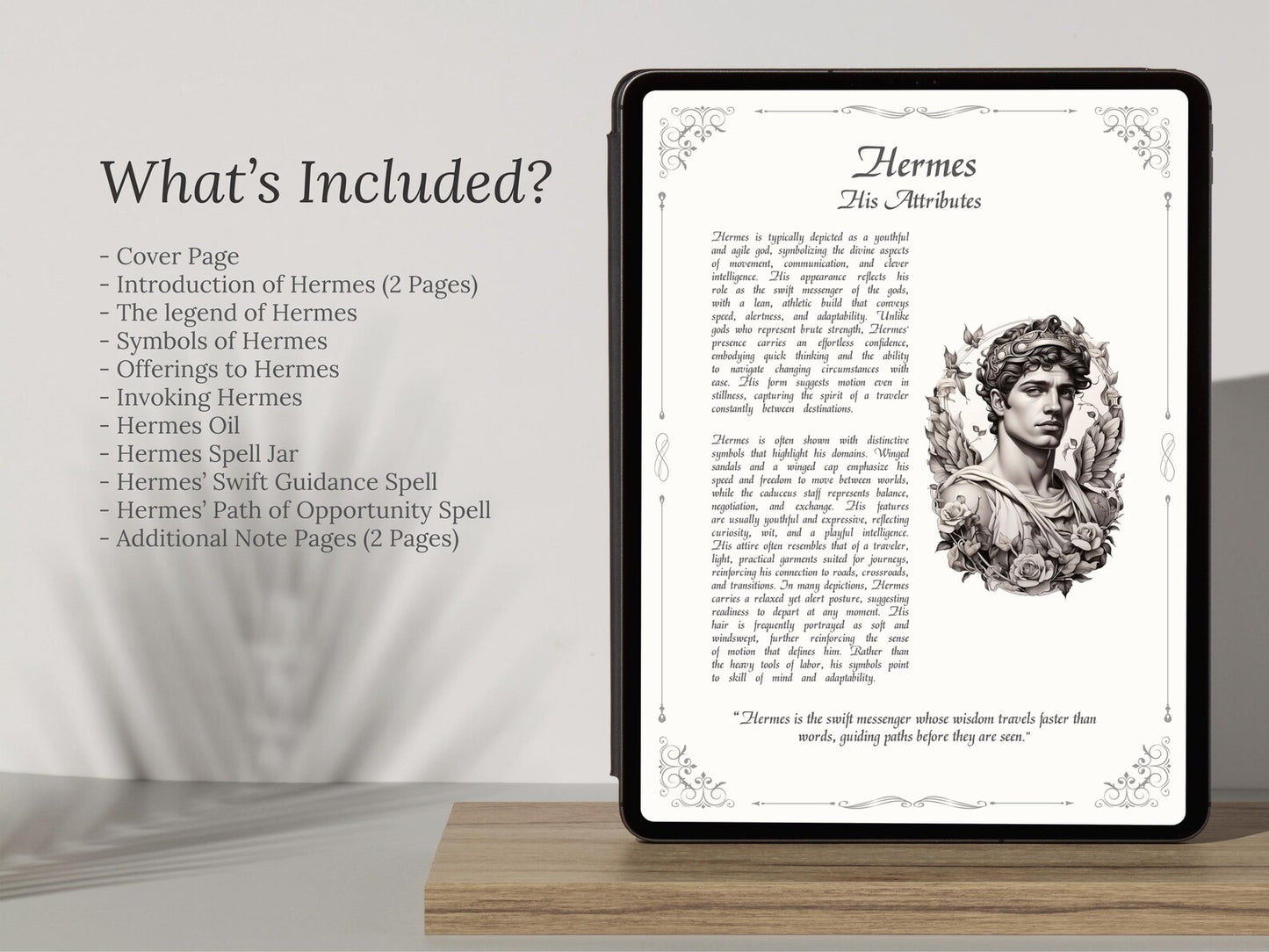 Hermes - God of Travel - Grimoire Pages