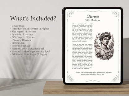 Hermes - God of Travel - Grimoire Pages