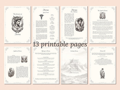 Hermes - God of Travel - Grimoire Pages